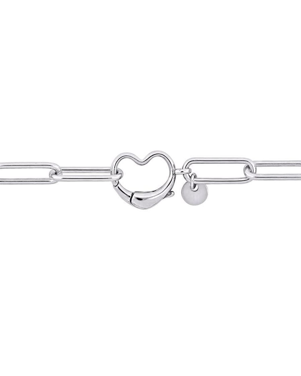 Amour Metallic Paper Clip Link Bracelet