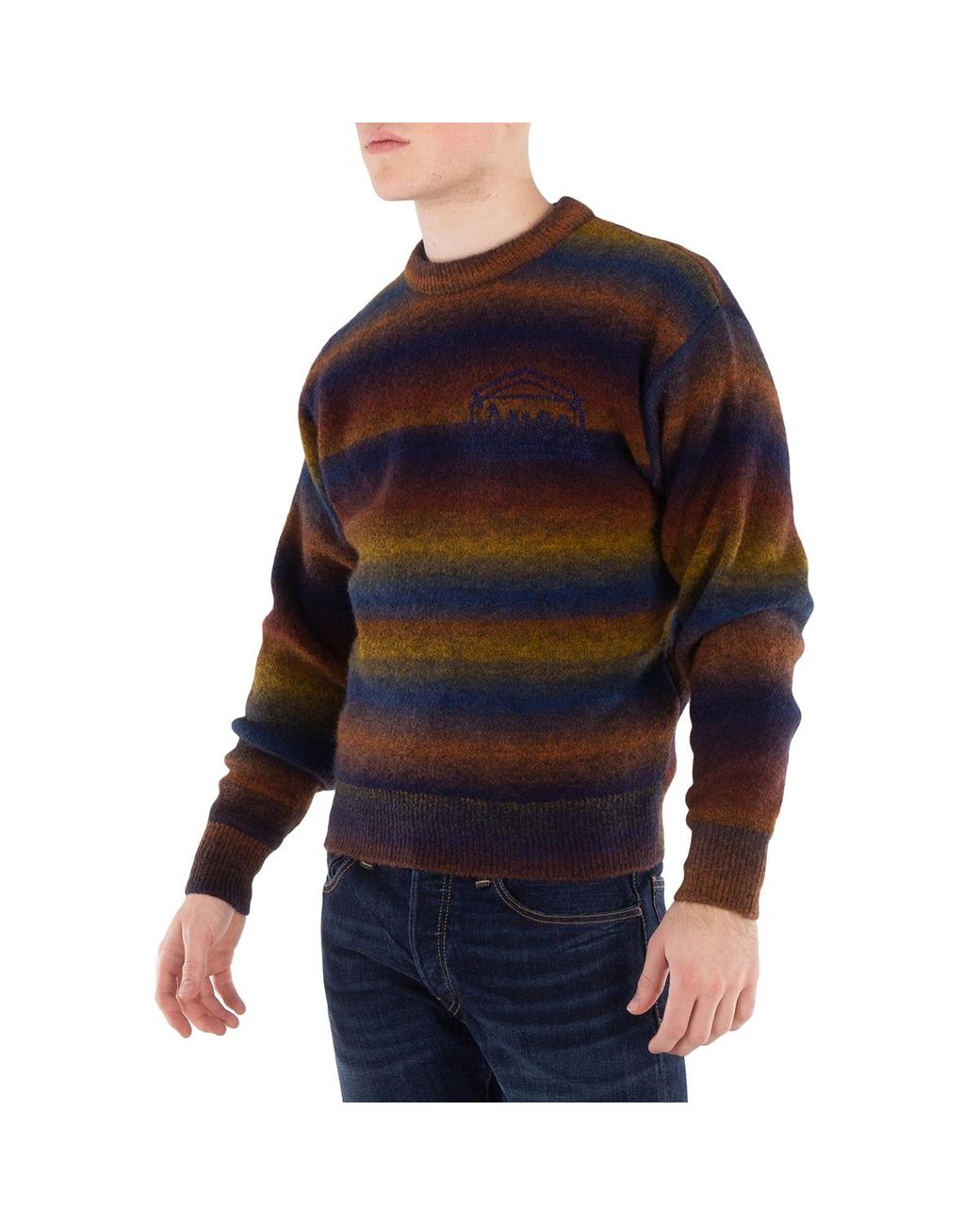 Aries Multicolor Multi Boucle Space Knit Sweater for men