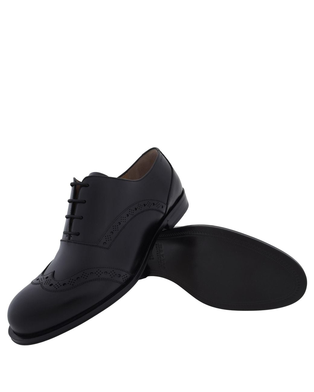 Bally Black Fribourg Frenk Leather Oxfords for men
