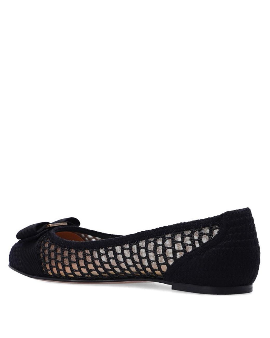 Ferragamo Black Ladies Flats, Us