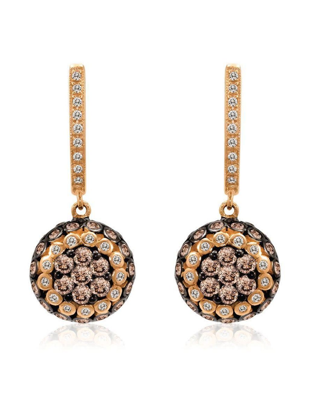 Le Vian Brown Ladies Chocolate Diamonds Fashion Earrings for men