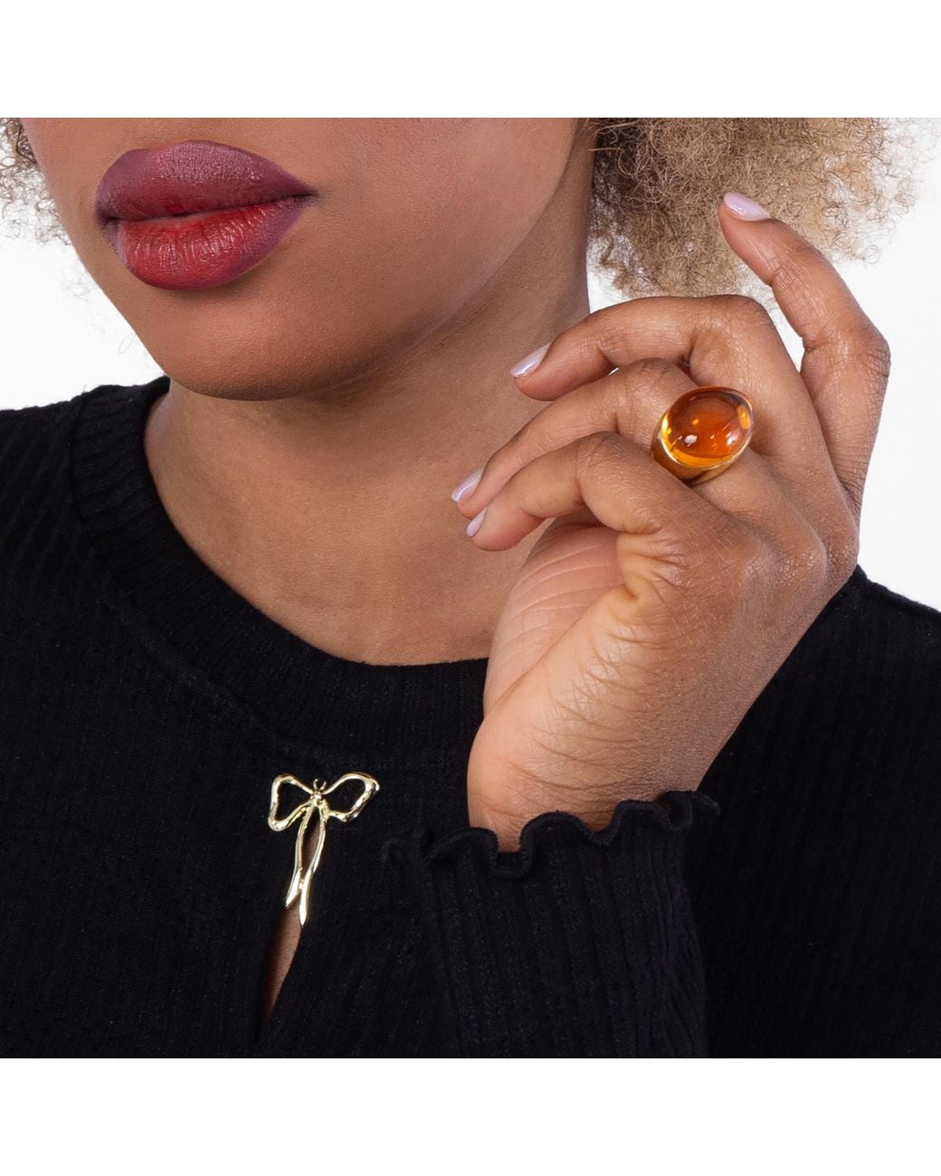 Baccarat Orange Galea Rings Honey Crystal 2805638 for men