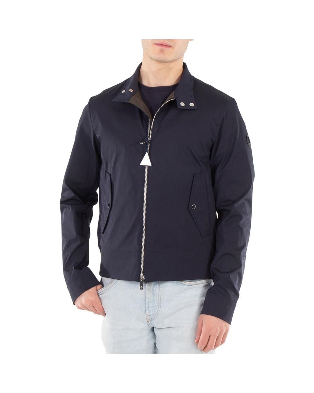 Moncler Blue Cathala Bomber Jacket, Brand Size 2 (Medium) for men