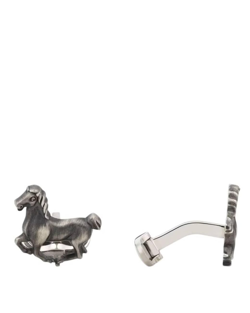 Montblanc Metallic The Legend Of Zodiacs The Horse Steel Cufflinks for men