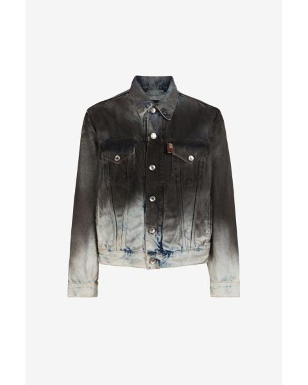 Roberto Cavalli Black Gradient Denim Trucker Jacket, Brand Size 46 Us for men