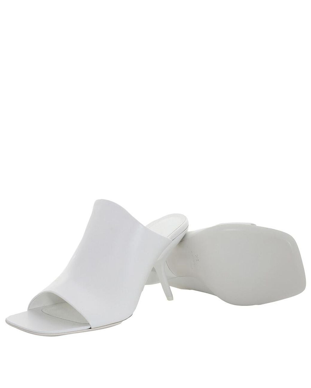 Ferragamo White Nappa Open-Toe Slide Sandals