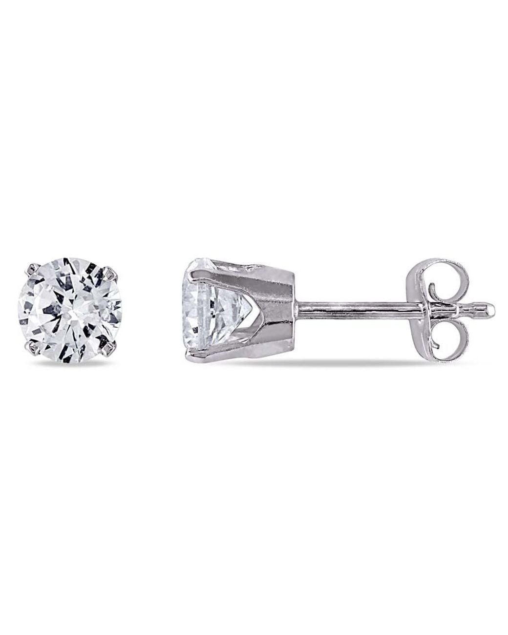 Amour Metallic Created Sapphire Stud Earrings for men