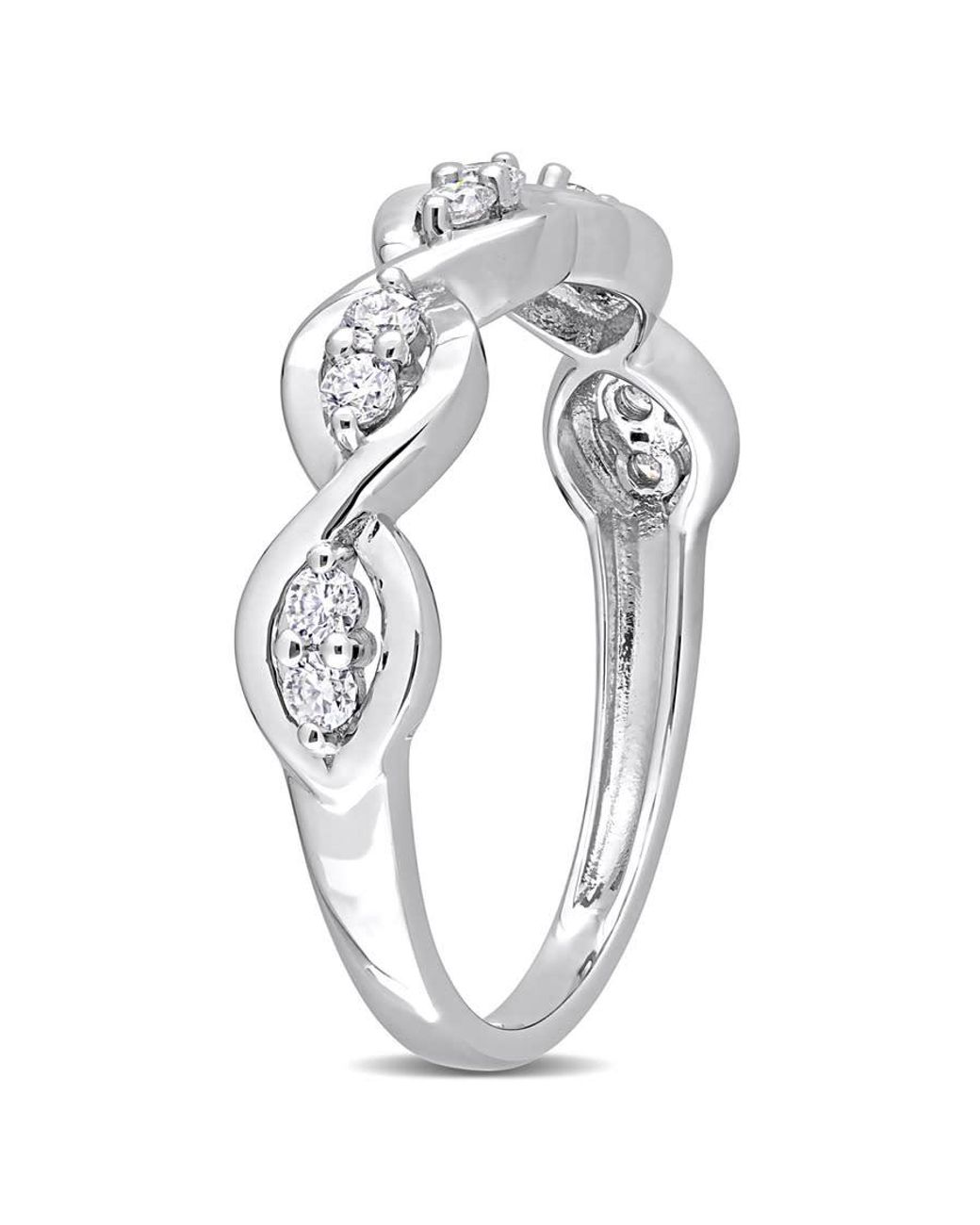Amour Metallic 1/4 Ct Dew Created Moissanite Anniversary Ring for men