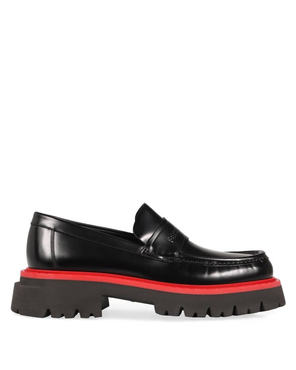 Ferragamo Black Fergal Logo Debossed Loafers, Size 7 for men