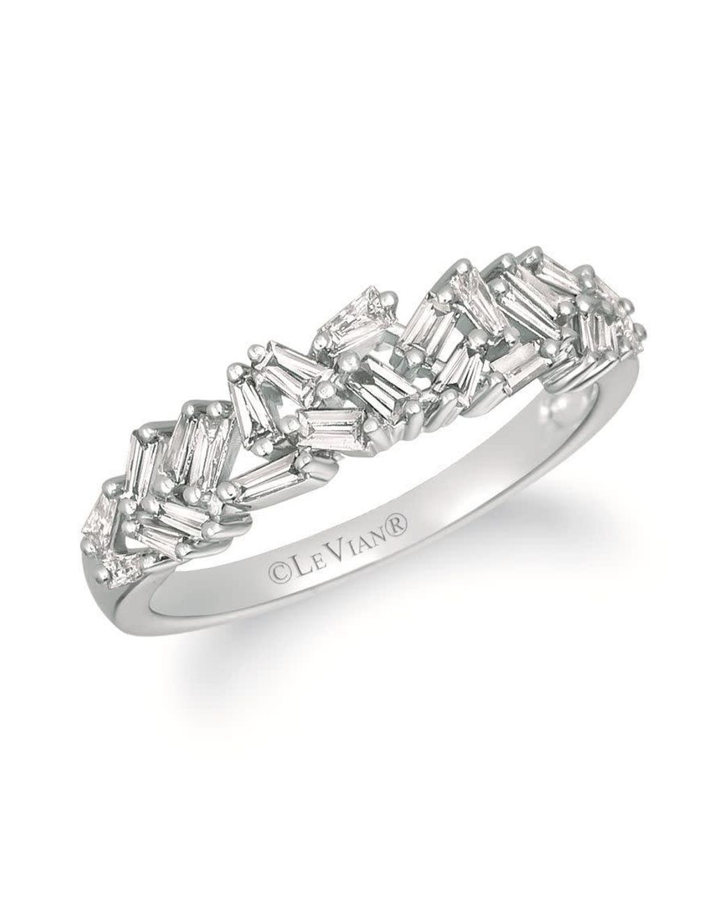 Le Vian White Baguette Frenzy Rings Set for men