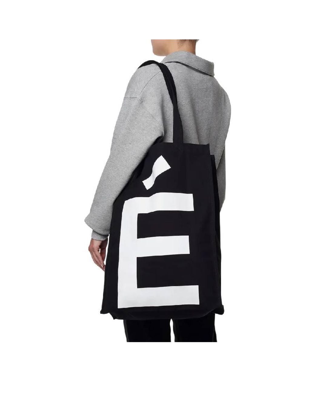 Etudes Studio Black Volumetric Branding Tote for men