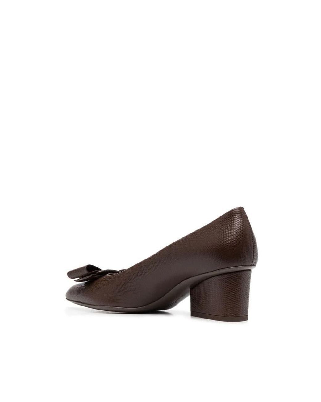 Ferragamo Brown Ladies Heels, Us