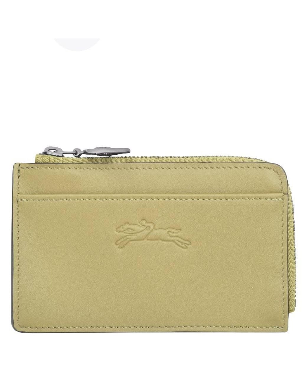 Longchamp Green Le Pliage Xtra Leather Card Holder for men
