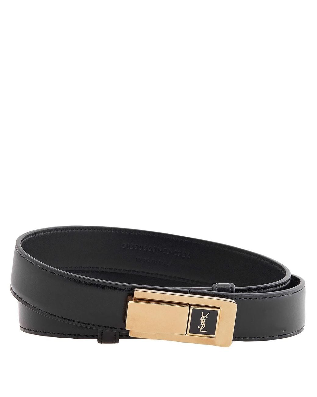 Saint Laurent Black Charniere Buckle Belt for men