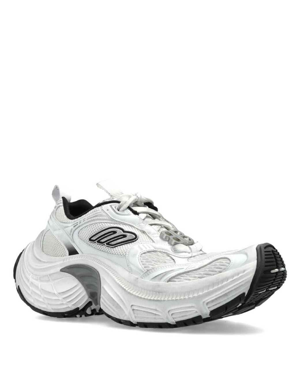 Balenciaga White 6Xl Hardware Panelled Sneakers, Brand Size 44 Us for men