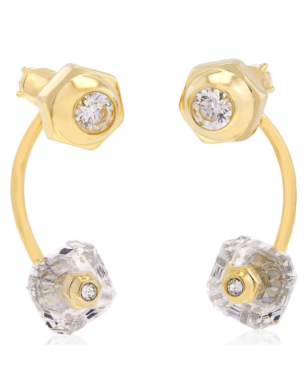 Swarovski Metallic Numina Earring Jackets, Mixed Cuts, -Tone Plated