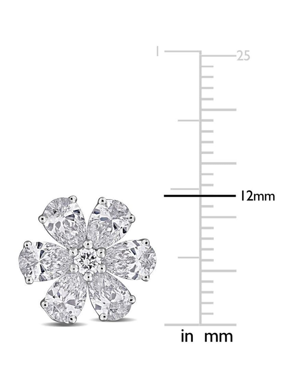Created Forever Metallic 3Ct Tw Lab-Grown Diamond Flower Stud Earrings for men