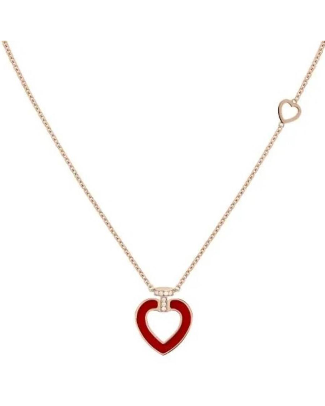 Fred Metallic Pretty Medium Model Heart Pendat Necklace for men