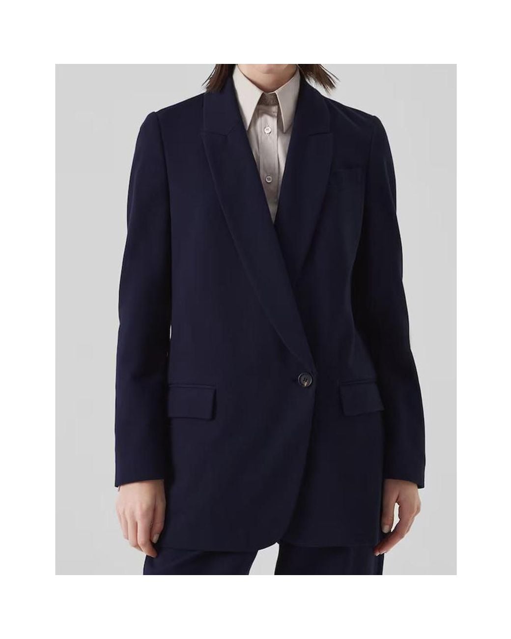 Brunello Cucinelli Blue Deconstructed Tailored Jacket, Brand Size 38 (Us for men