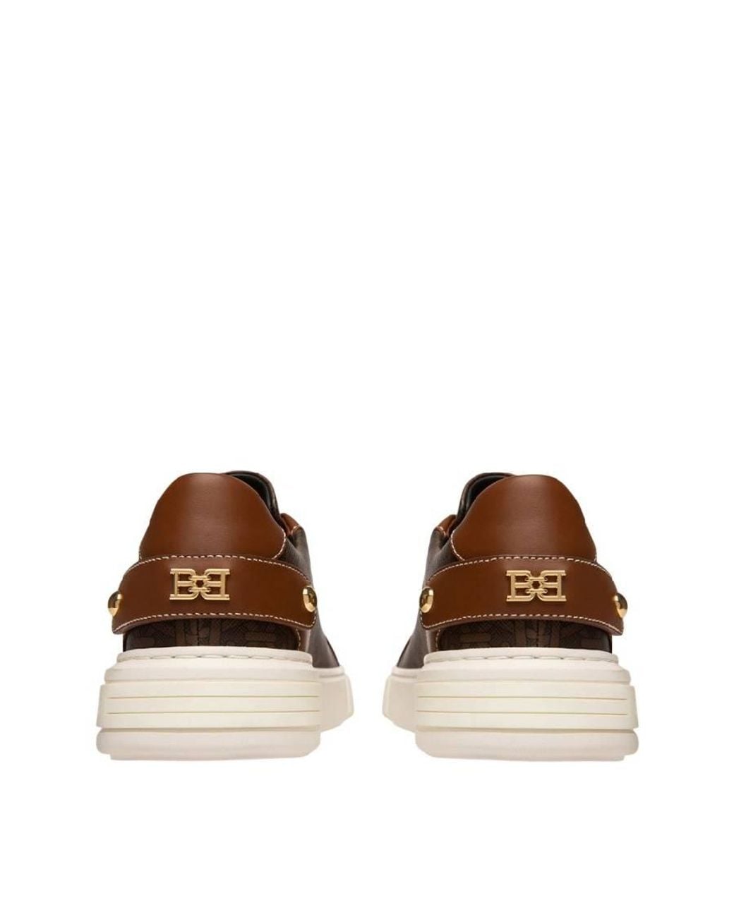 Bally Brown Malya B-Monogram Low-Top Sneakers, Brand Size 35 Us for men