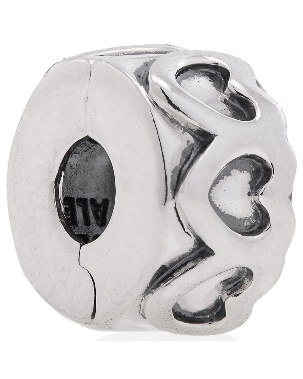 Pandora White Heart Clip for men