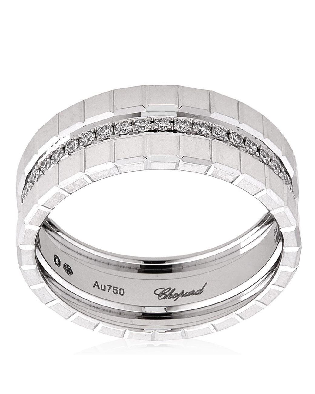 Chopard Metallic 18K Ice Cube Diamond Ring