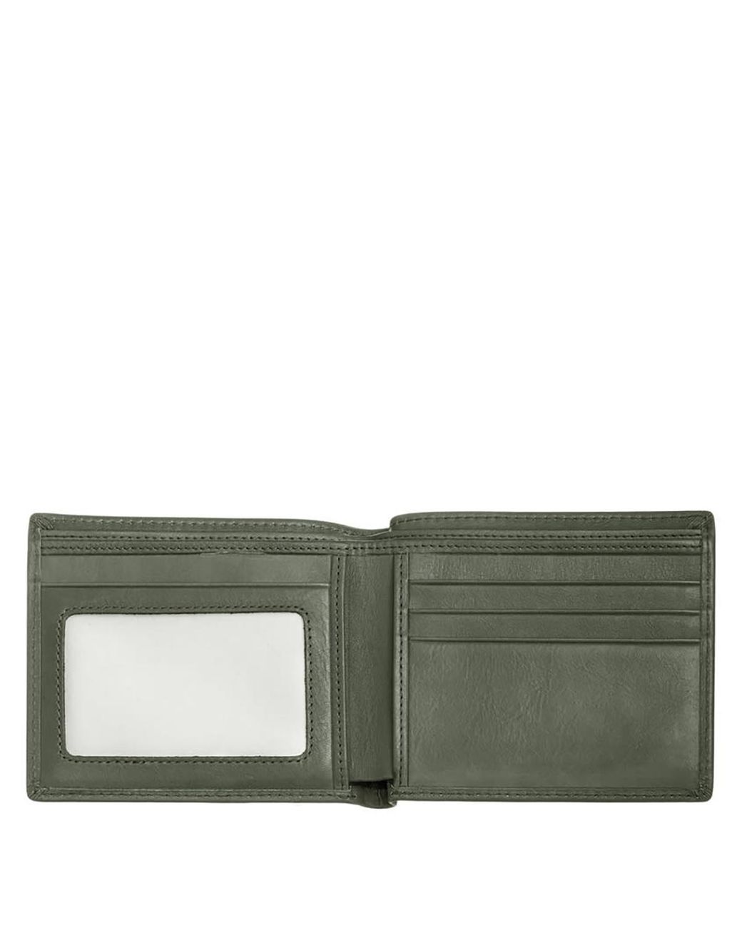 Breed Green Locke Genuine Leather Bi-Fold Wallet for men