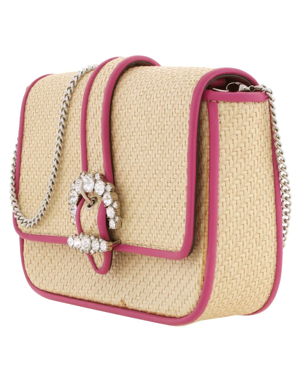 Jimmy Choo Natural Cheri Raffia And Leather Crossbody