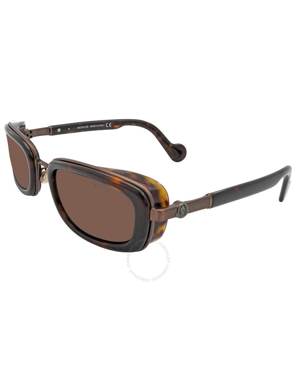 Moncler Brown Rectangular Sunglasses Ml0127 52e 52 for Men | Lyst UK