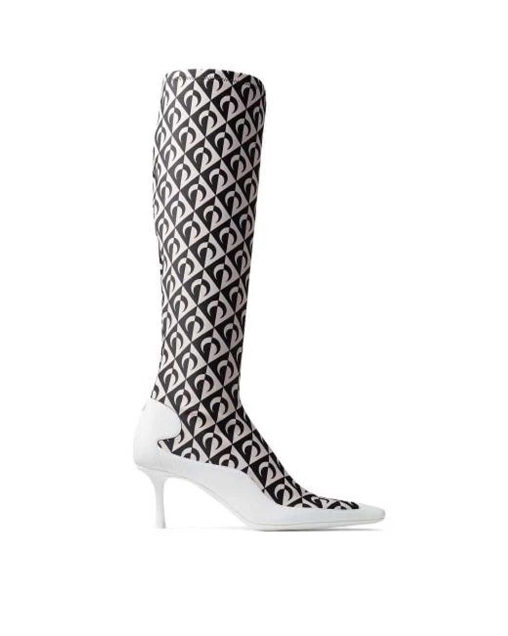 Jimmy Choo Brown Jcxms Marine Serre Sock Calf Boots, Brand Size 35.5 Us