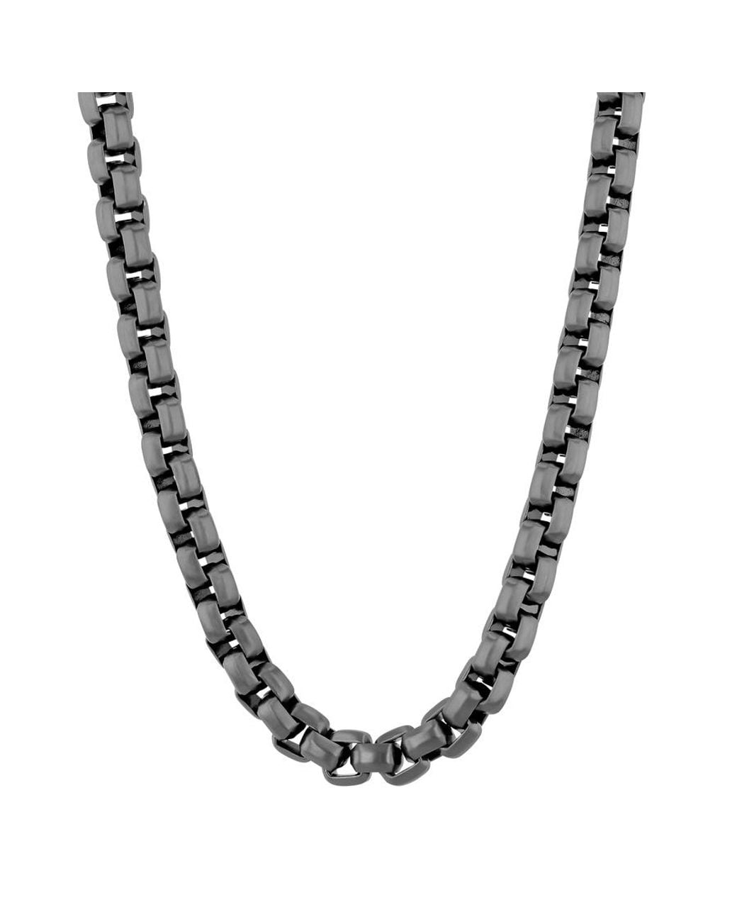 Robert Alton Metallic Matte Stainless Steel Chain And Bracelet 2-Piece Set for men