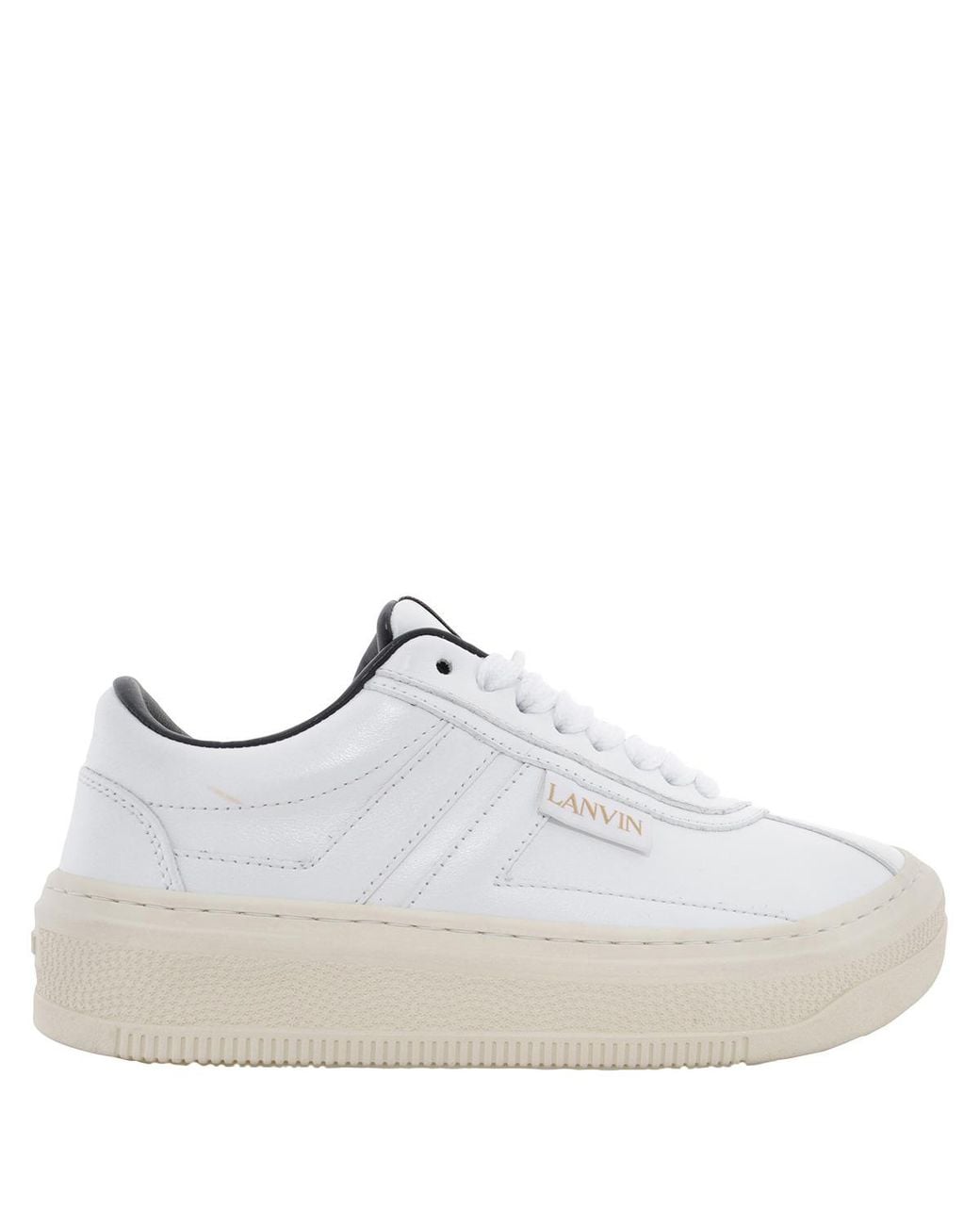 Lanvin White Cash Low-Top Sneakers, Brand Size 36 Us for men