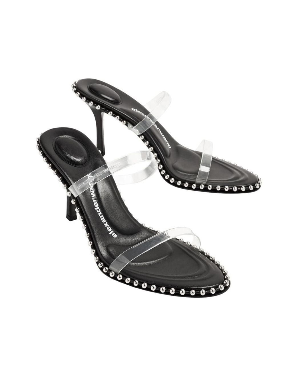 T By Alexander Wang Black Nova 85 Pvc Sandals, Brand Size 37 Us for men