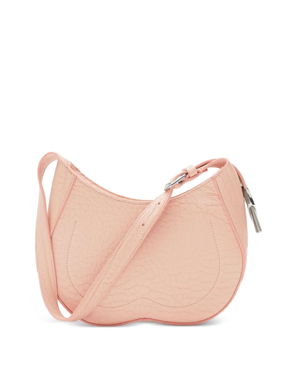 Burberry Pink Small Chess Leather Baguette Bag
