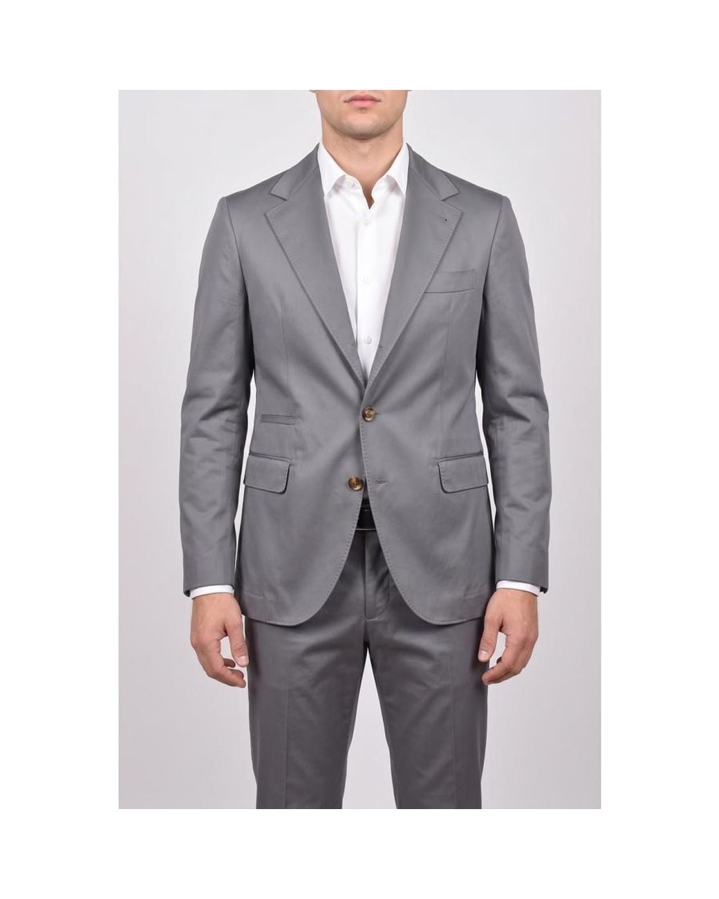 Brunello Cucinelli Gray Medium Tailored Blazer, Brand Size 48 (Us for men