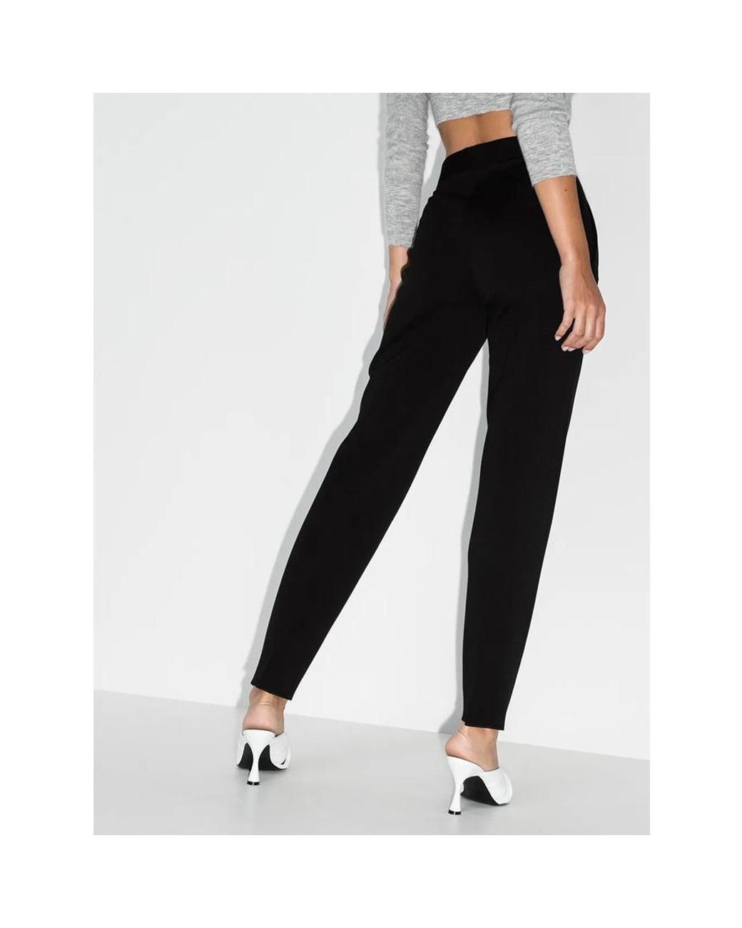 Ferragamo Black Trousers With Gancini Detail