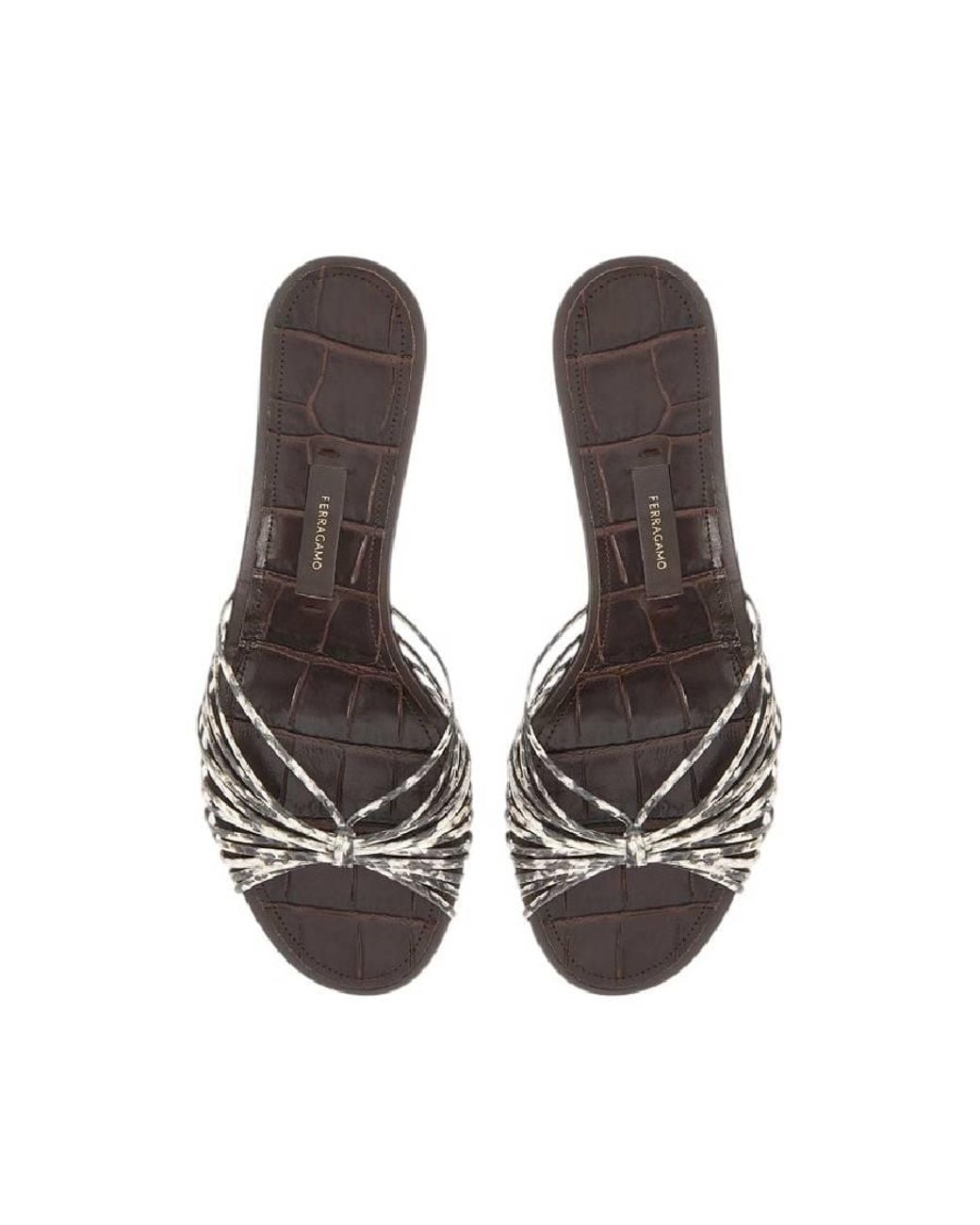 Ferragamo Metallic Aryana Cage Heel Leather Sandals