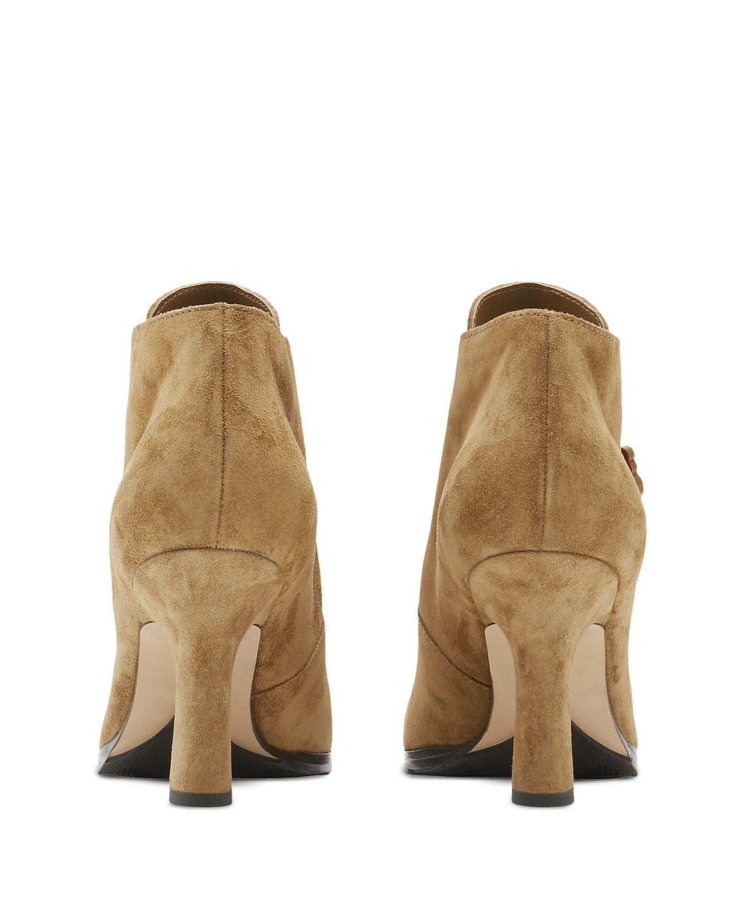 Burberry Brown Ladies Jute Suede Lace-Up Booties, Brand Size 37 Us