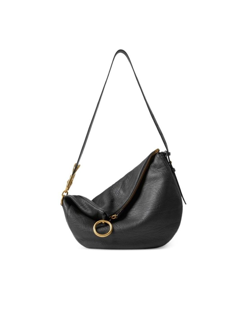 Burberry Black Leather Knight Shoulder Bag