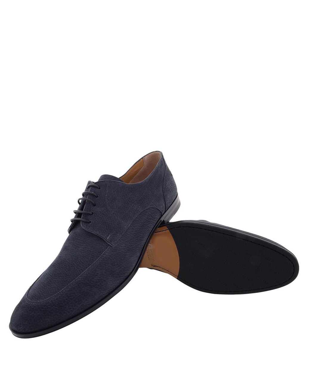 Bally Blue Wedmer Suede Derby Shoes, Brand Size 10.5 Us Size 11.5 for men