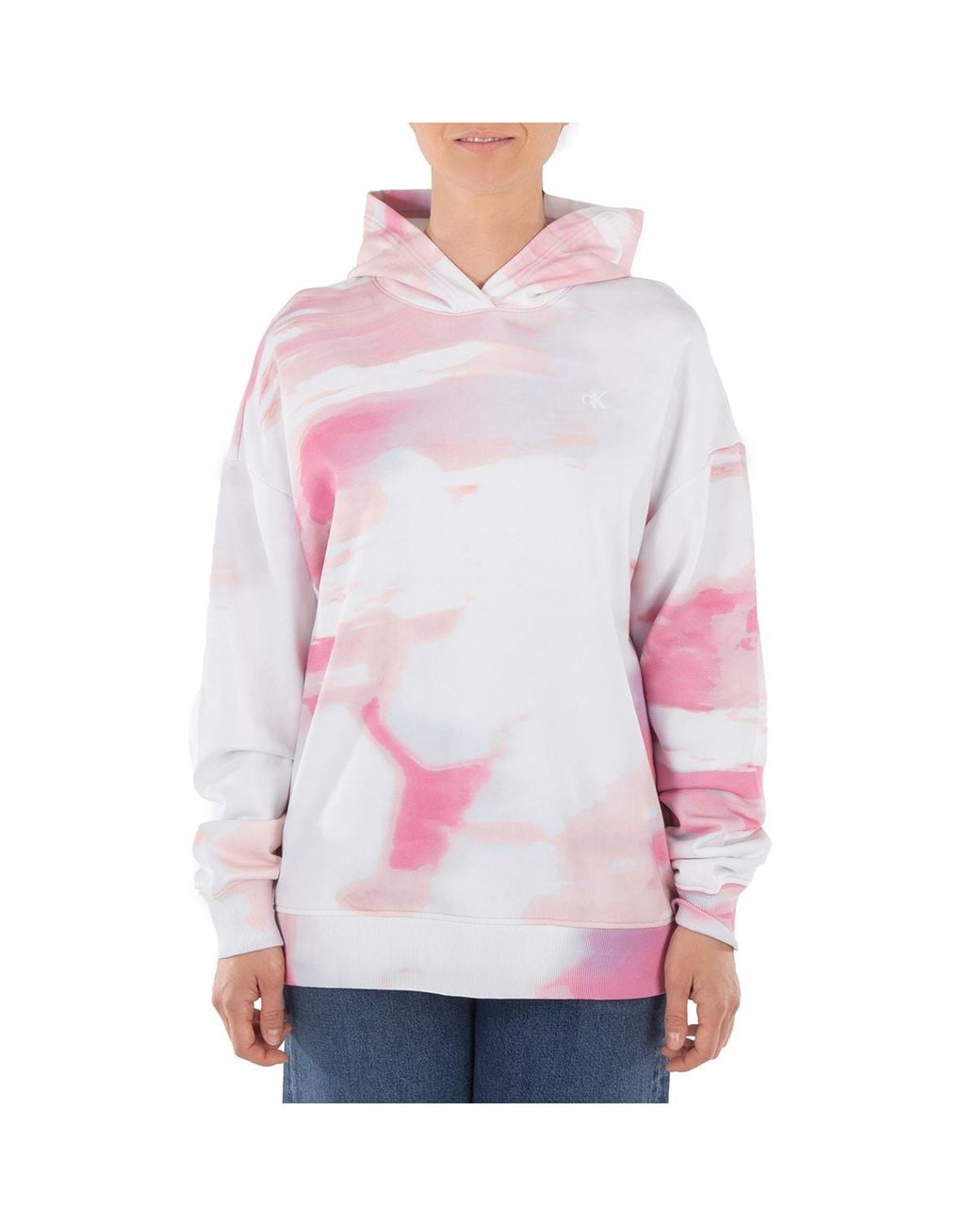 Calvin Klein Purple Diffused Skyscape Classic Hoodie for men