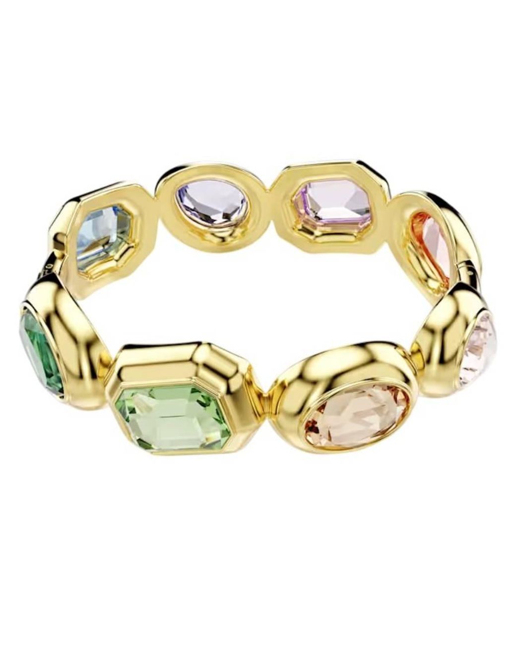 Swarovski Metallic Gema Oversized Crystals Cuff Bracelet for men