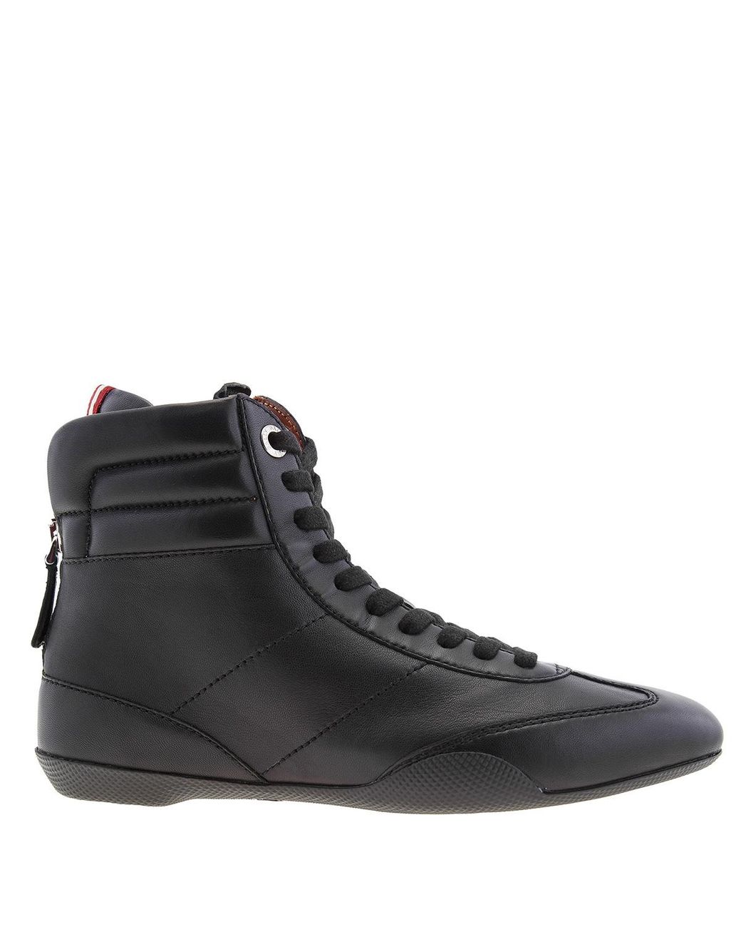 Bally Black Asha Leather High-Top Sneakers, Brand Size 35. Us