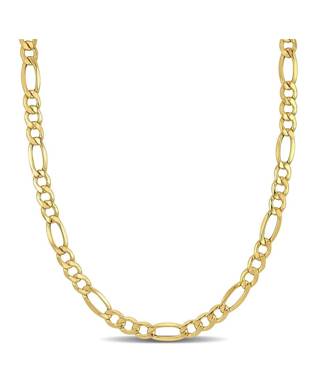 Amour Metallic 24 Inch Figaro Link Chain Necklace for men