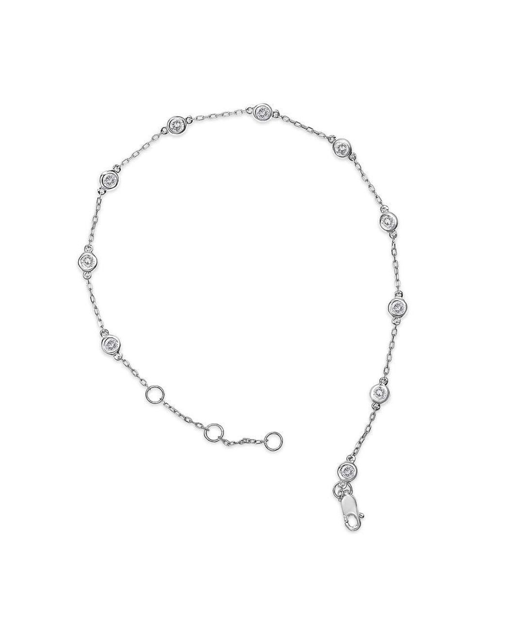 Haus of Brilliance Metallic 14K 1/2 Cttw Diamond By Yard Bracelet for men