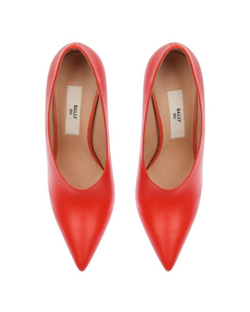Bally Red Ninfa 105 Leather Pumps, Brand Size 37 Us