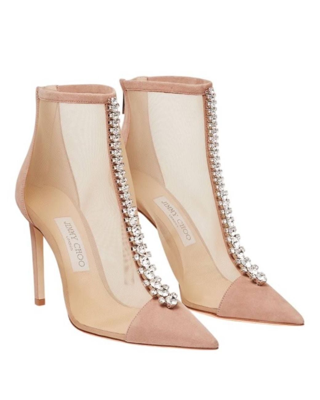Jimmy Choo Natural Bing 100 Mesh Ankle Boots, Brand Size 40 Us
