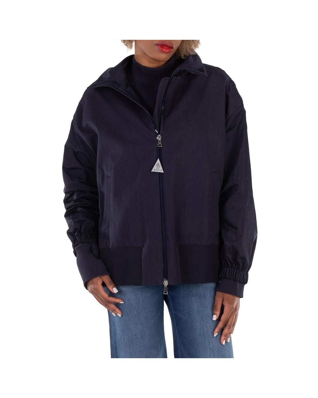Moncler Blue Loup Bomber Jacket, Brand Size 3 for men