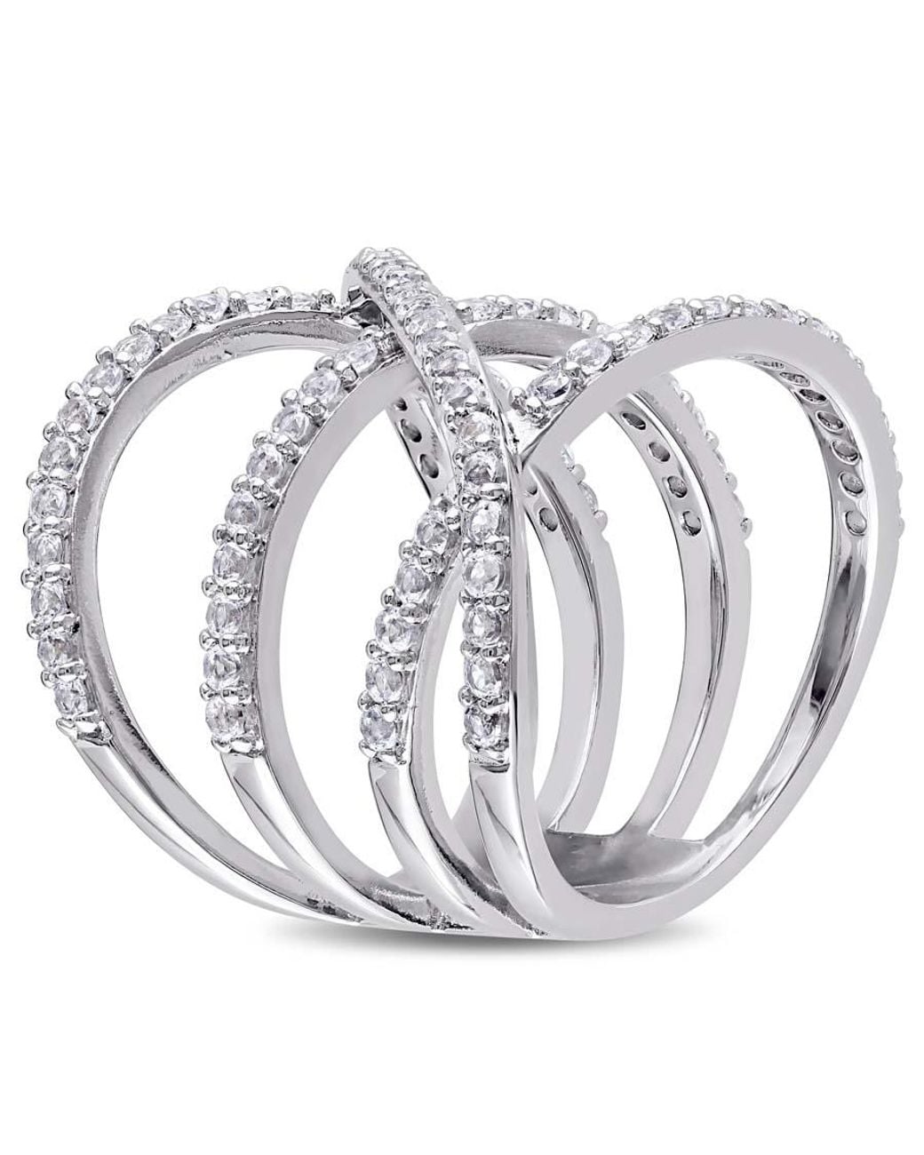 Amour Metallic Topaz Crossover Split Shank Ring for men