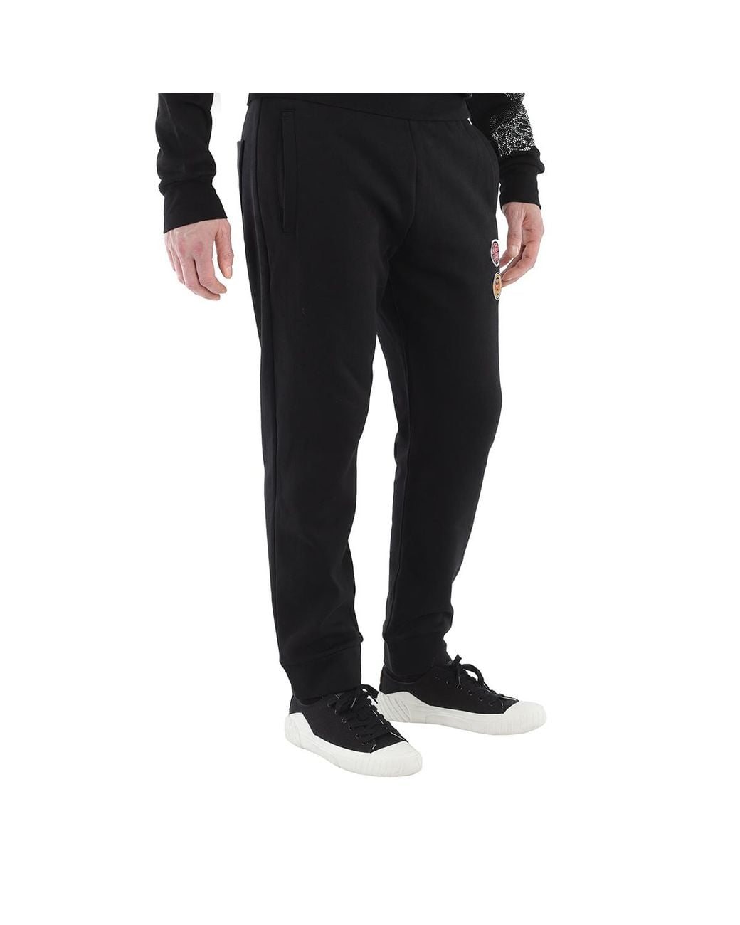 Roberto Cavalli Black Lucky Symbols Track Pants for men